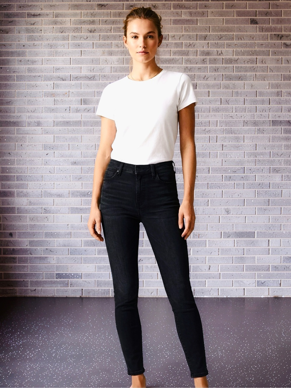 Women’s J Brand Maria High-Rise Skinny Black "Vanity" Wash Jeans Size 28